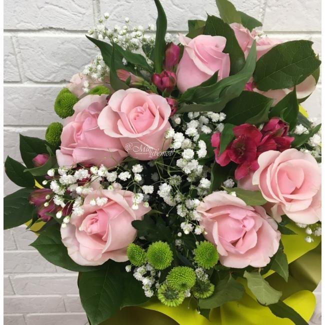 Сборный букет «Розовая рапсодия»