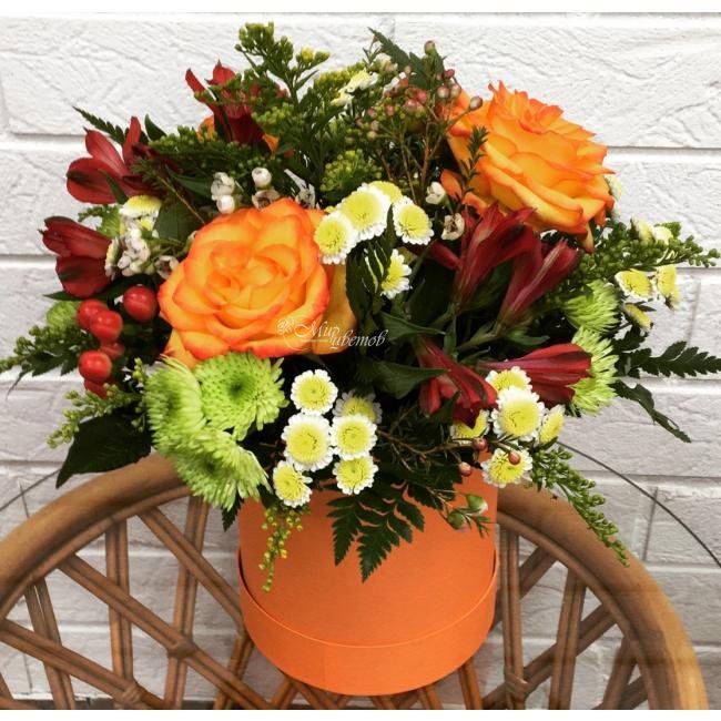 Композиция в шляпной коробке «Для учителя»