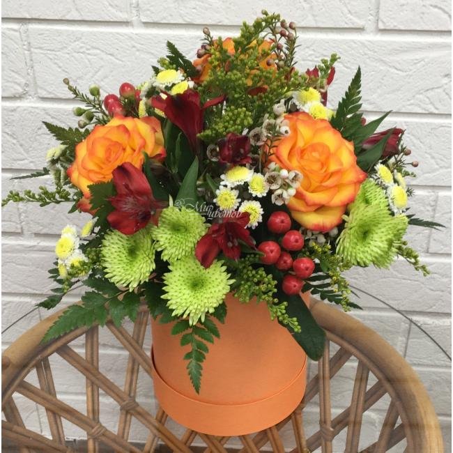 Композиция в шляпной коробке «Для учителя»