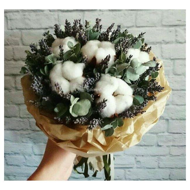 Букет из сухоцветов «Поле лаванды»