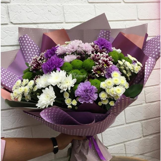 Сборный букет «Фиолетовая комета»