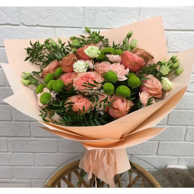 Сборный букет «Пудровое очарование»