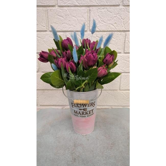 Композиция в кашпо Весенняя капель