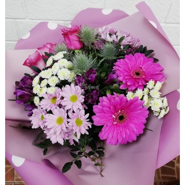 Сборный букет «Розовая жизнь»