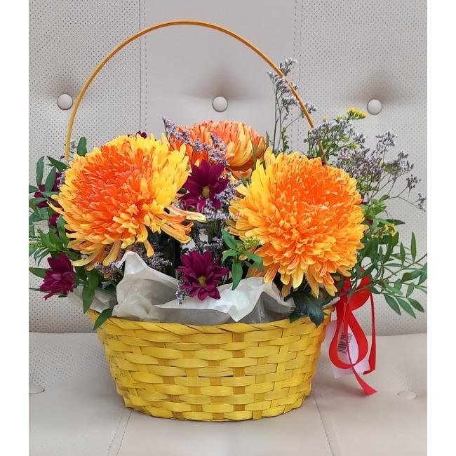 Композиция  в корзине «Утренняя улыбка»