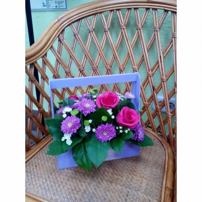 Композиция в ящике «Сияющая улыбка»